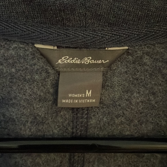 Eddie Bauer Camp Fleece Wrap Cardigan - Picture 3 of 5